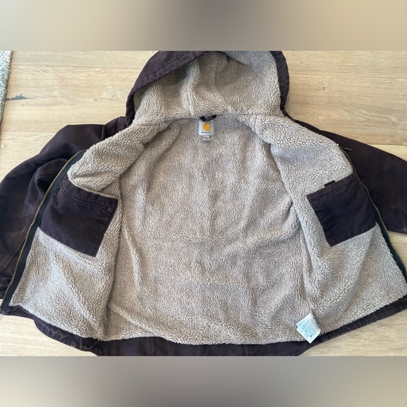 Carhartt women’s Sherpa lined washed duck jacket - size small (4-6) - Picture 8 of 12